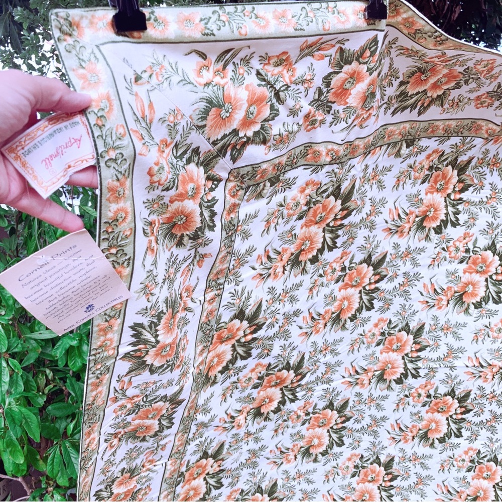 April Cornell Collectibles Handscreened And Dyed Table Cloth Vintage Never Used